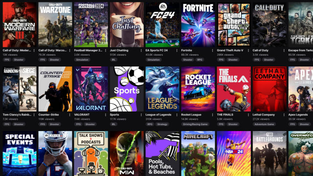 twitch categories